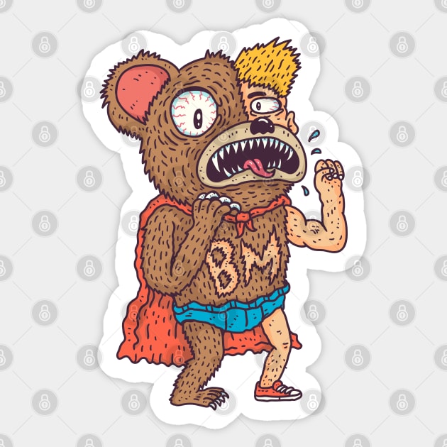 Bear Man Sticker by hex